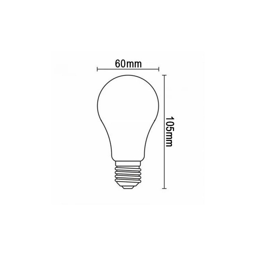 LED-polttimo FILAMENT SHAPE A60 E27/4W/230V 1800K ruskea
