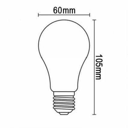 LED-polttimo FILAMENT SHAPE A60 E27/4W/230V 1800K savuinen