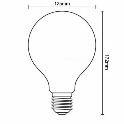 LED-polttimo FILAMENT SMOKE G125 E27/4W/230V 2000K