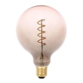 LED-polttimo FILAMENT SPIRAL G125 E27/4W/230V 2000K harmaa/vaaleanpunainen
