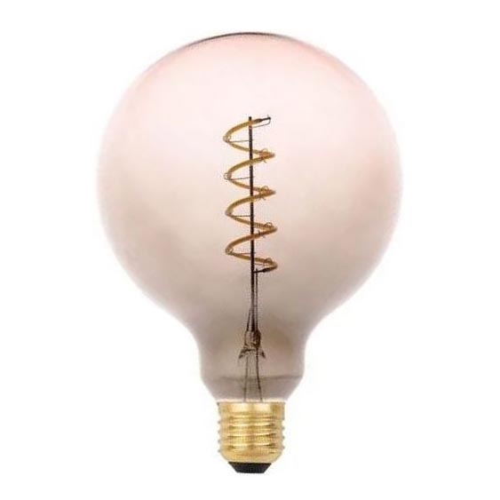 LED-polttimo FILAMENT SPIRAL G125 E27/4W/230V 2000K harmaa/vaaleanpunainen