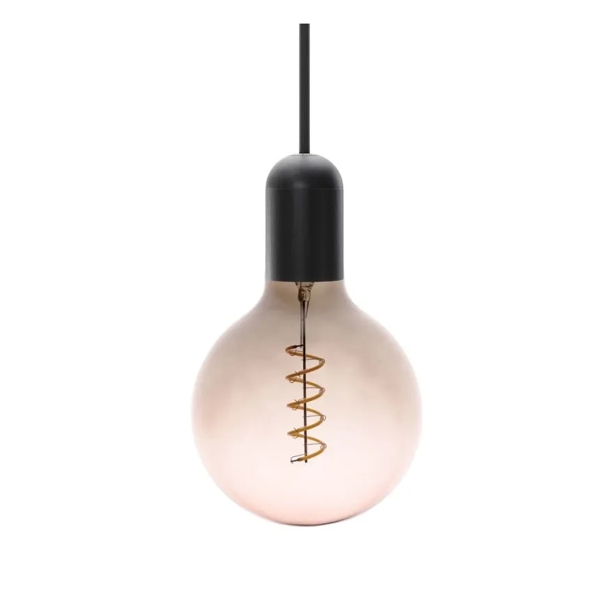 LED-polttimo FILAMENT SPIRAL G125 E27/4W/230V 2000K harmaa/vaaleanpunainen