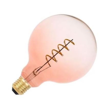 LED-polttimo FILAMENT SPIRAL G125 E27/4W/230V 2000K vaaleanpunainen
