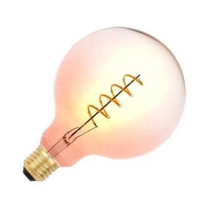 LED-polttimo FILAMENT SPIRAL G125 E27/4W/230V 2000K vaaleanpunainen