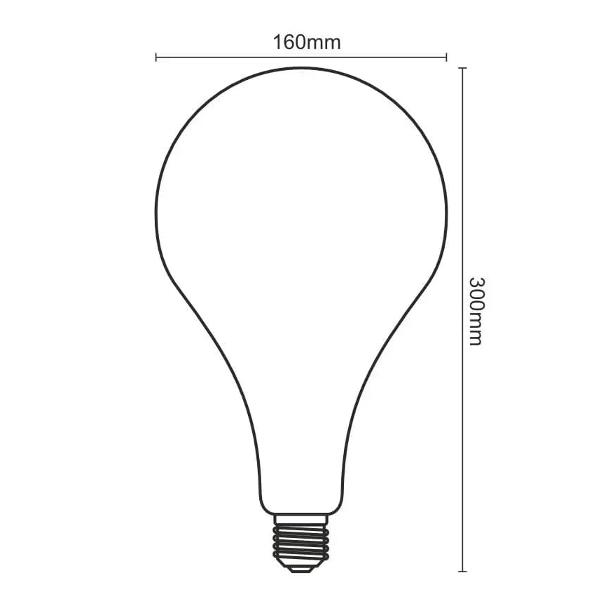LED-polttimo FILAMENT SPIRAL VINTAGE A165 E27/4W/230V 2000K