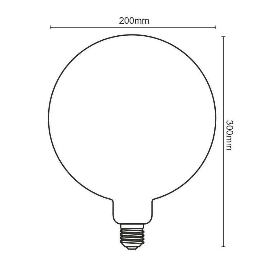 LED-polttimo FILAMENT SPIRAL VINTAGE G200 E27/4W/230V 2000K