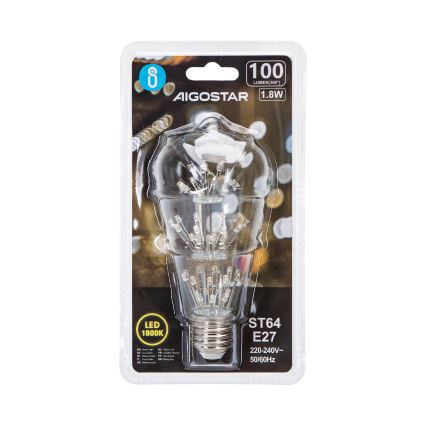LED-polttimo FILAMENT ST64 E27/1,8W/230V 1800K - Aigostar