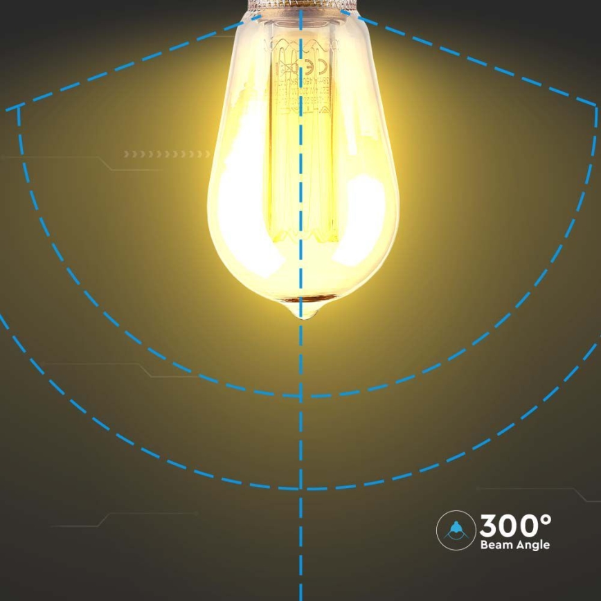 LED-polttimo FILAMENT ST64 E27/4W/230V 1800K Art Edition
