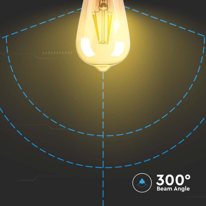 LED-polttimo FILAMENT ST64 E27/4W/230V 2200K
