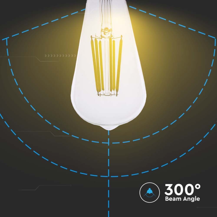 LED-polttimo FILAMENT ST64 E27/4W/230V 3000K