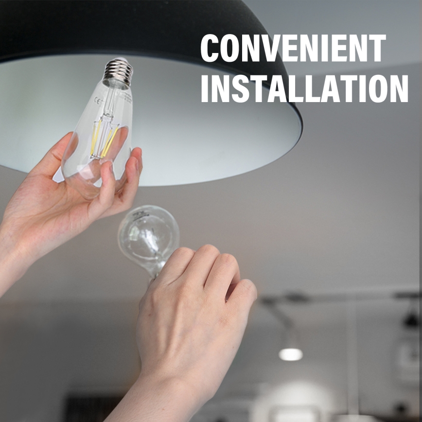 LED-polttimo FILAMENT ST64 E27/4W/230V 6500K - Aigostar