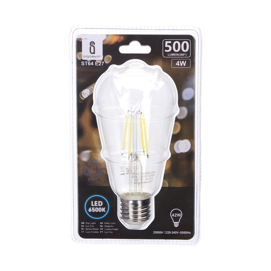 LED-polttimo FILAMENT ST64 E27/4W/230V 6500K - Aigostar