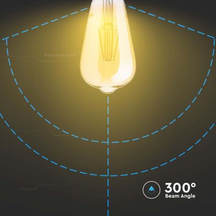 LED-polttimo FILAMENT ST64 E27/6W/230V 2200K