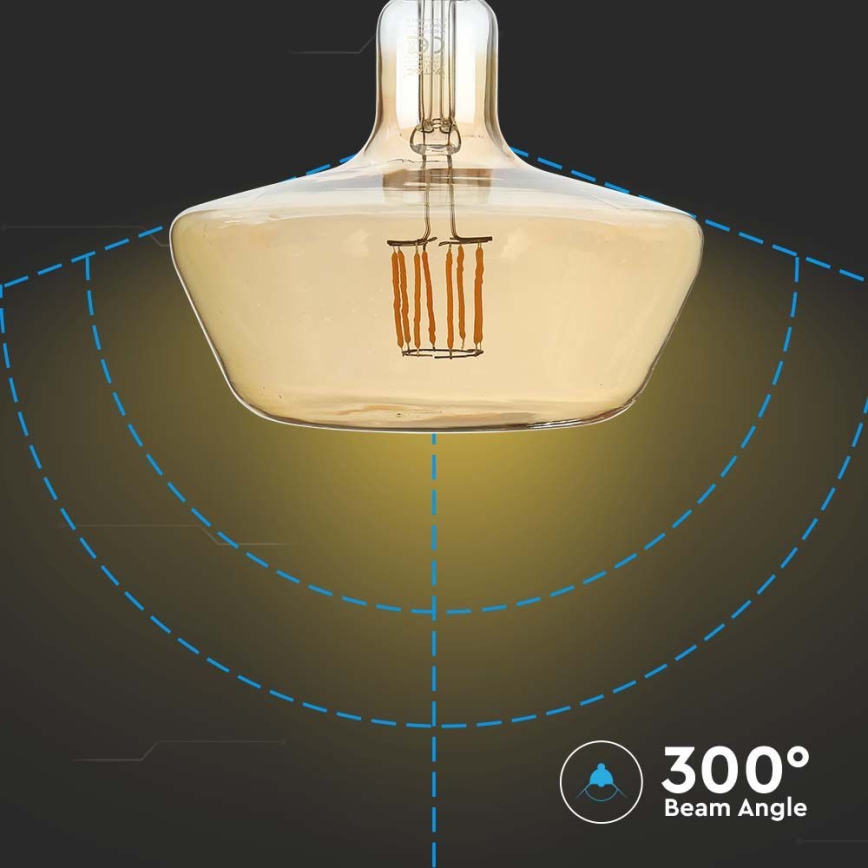 LED-polttimo FILAMENT T180 E27/8W/230V 1800K