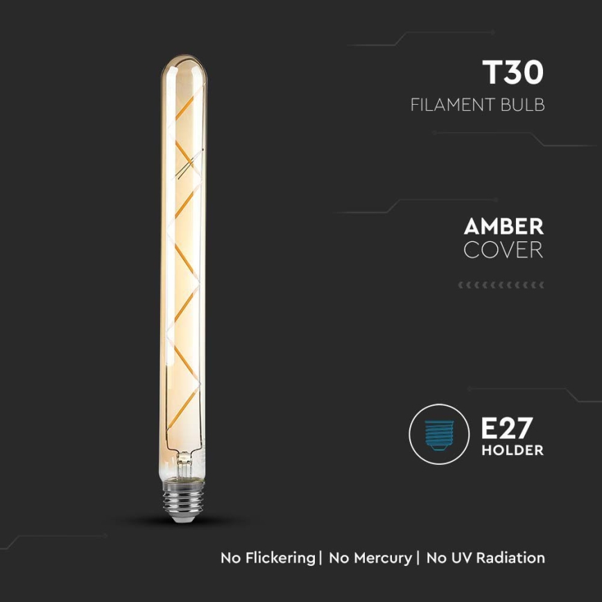LED-polttimo FILAMENT T30 E27/7W/230V 2200K