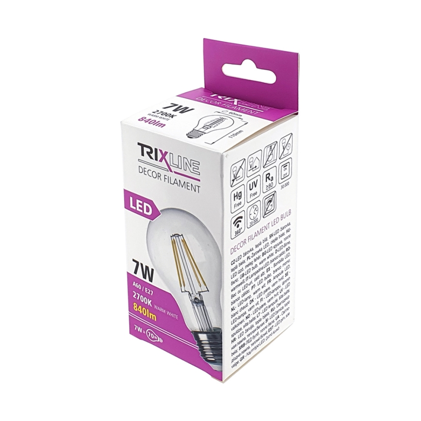 LED Polttimo FILAMENT VINTAGE A60 E27/7W/230V 2700K
