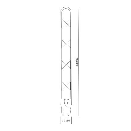 LED-polttimo FILAMENT VINTAGE LED T30 E27/4,5W/230V 2700K
