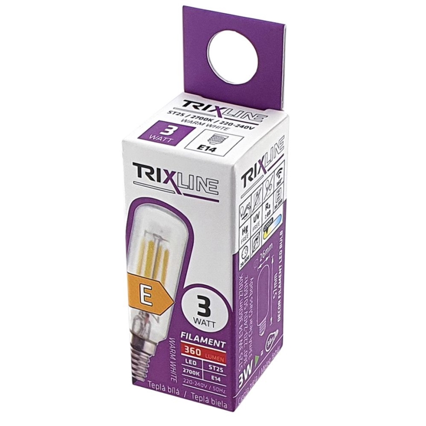 LED-polttimo FILAMENT VINTAGE ST25 E14/3W/230V 2700K