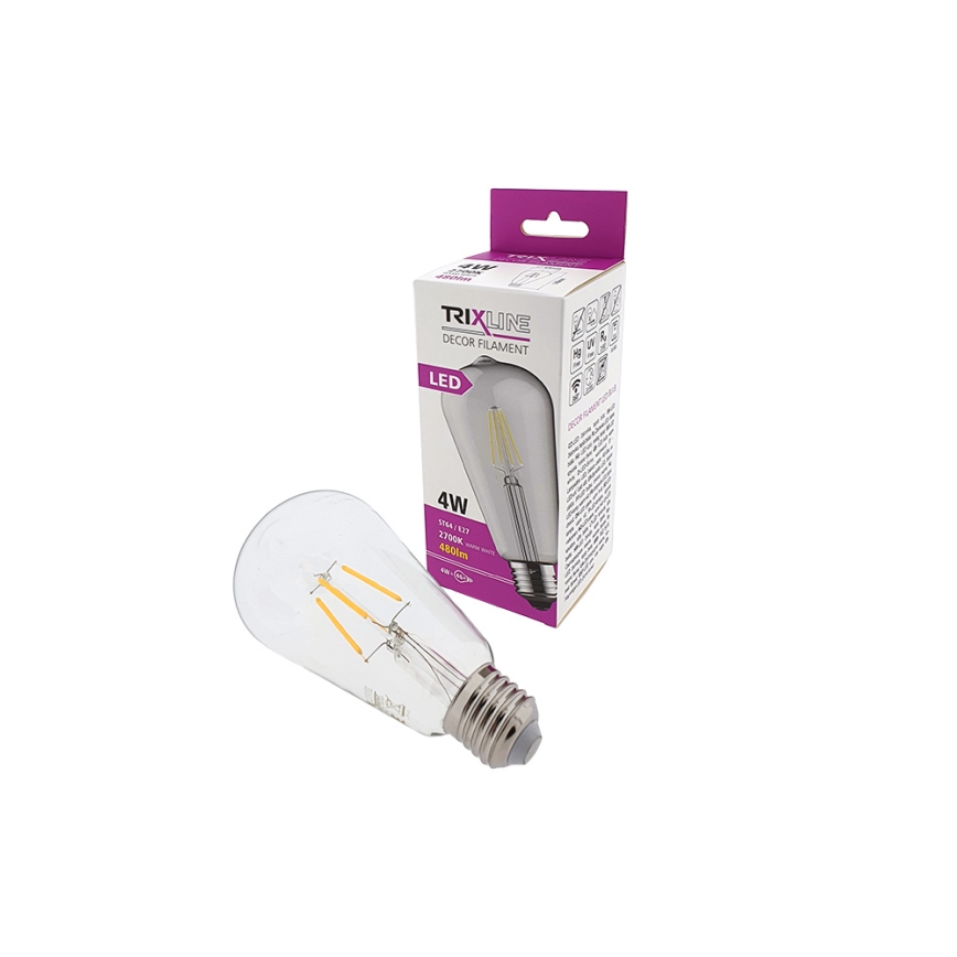 LED-polttimo FILAMENT VINTAGE ST64 E27/4W/230V 2700K
