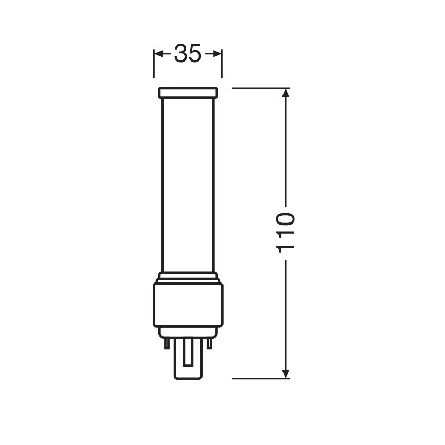 LED-polttimo G24d-1/5W/230V 3000K - Osram
