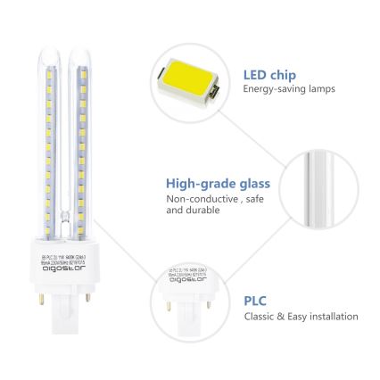 LED-polttimo G24D-3/11W/230V 6500K - Aigostar
