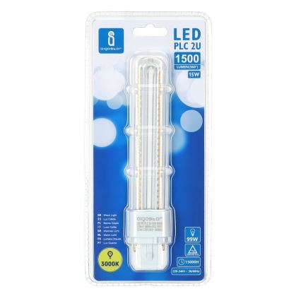 LED-polttimo G24D-3/15W/230V 3000K - Aigostar