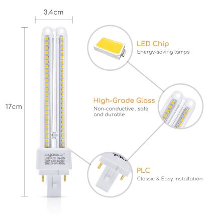 LED-polttimo G24D-3/15W/230V 4000K - Aigostar