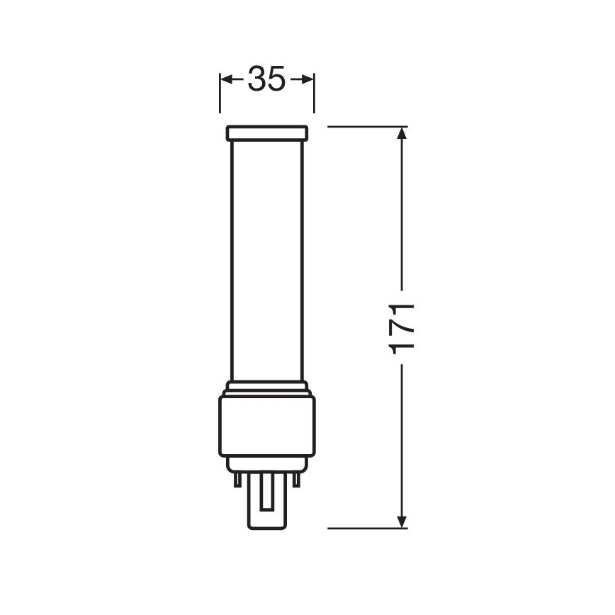 LED-polttimo G24d-3/9W/230V 3000K - Osram