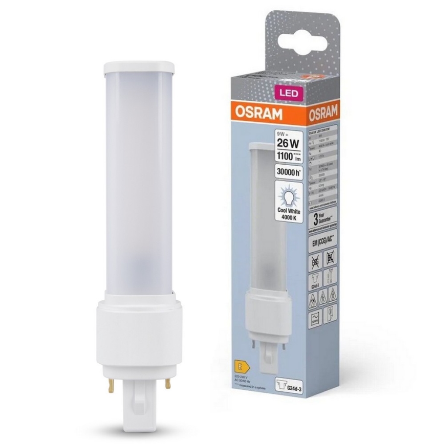 LED-polttimo G24d-3/9W/230V 4000K - Osram