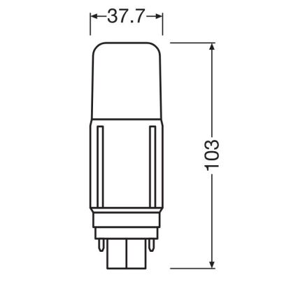 LED-polttimo G24d/5,5W/230V 3000K - Osram