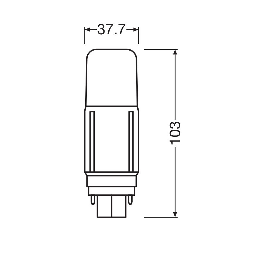 LED-polttimo G24d/5,5W/230V 3000K - Osram