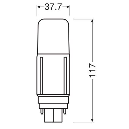 LED-polttimo G24d/7,5W/230V 4000K - Osram