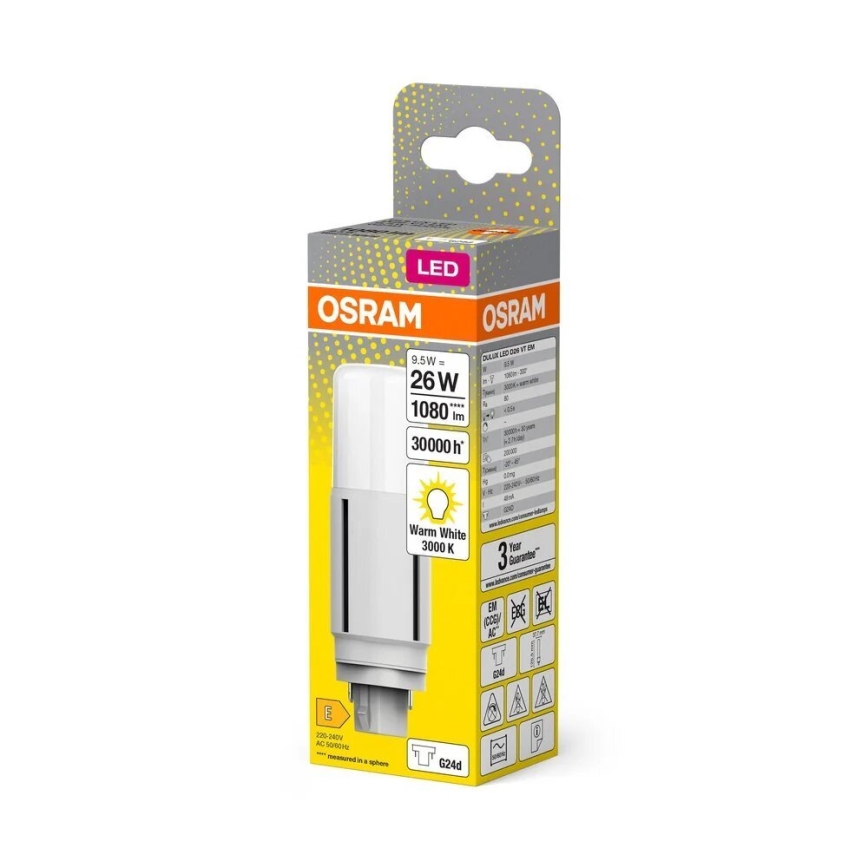 LED-polttimo G24d/9,5W/230V 3000K - Osram
