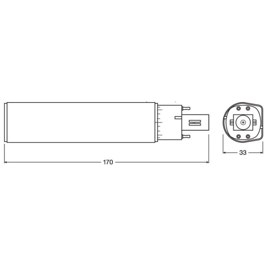LED-polttimo G24q-3/10W/230V 3000K - Osram