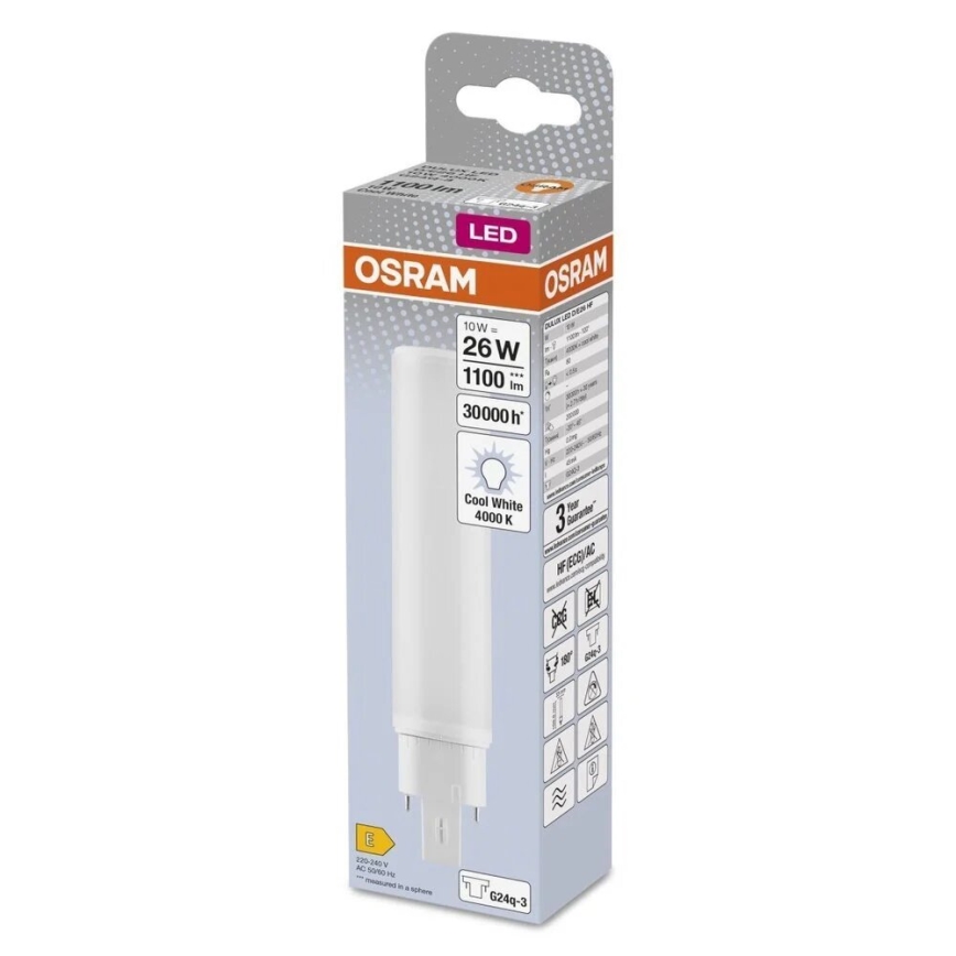 LED-polttimo G24q-3/10W/230V 4000K - Osram