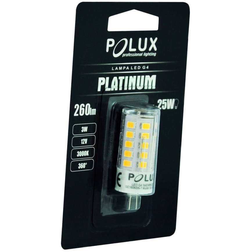 LED-polttimo G4/3W/12V 3000K
