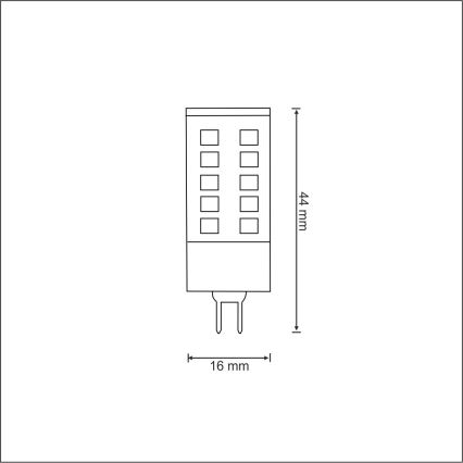 LED-polttimo G4/3W/12V 3000K