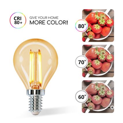 LED-polttimo G45 E14/4W/230V 2200K - Aigostar