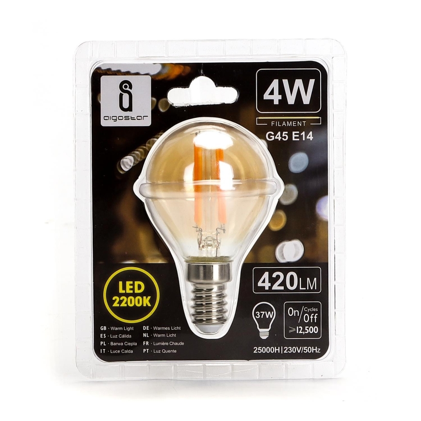 LED-polttimo G45 E14/4W/230V 2200K - Aigostar