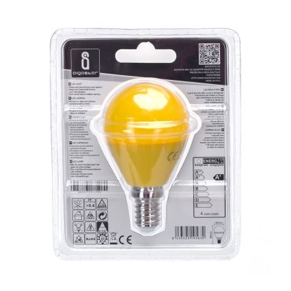 LED Polttimo G45 E14/4W/230V keltainen - Aigostar