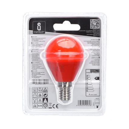 LED polttimo G45 E14/4W/230V oranssi - Aigostar
