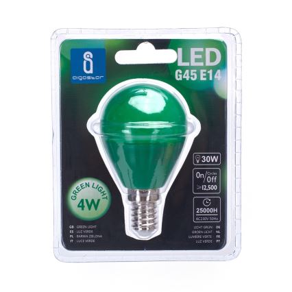 LED-polttimo G45 E14/4W/230V vihreä - Aigostar