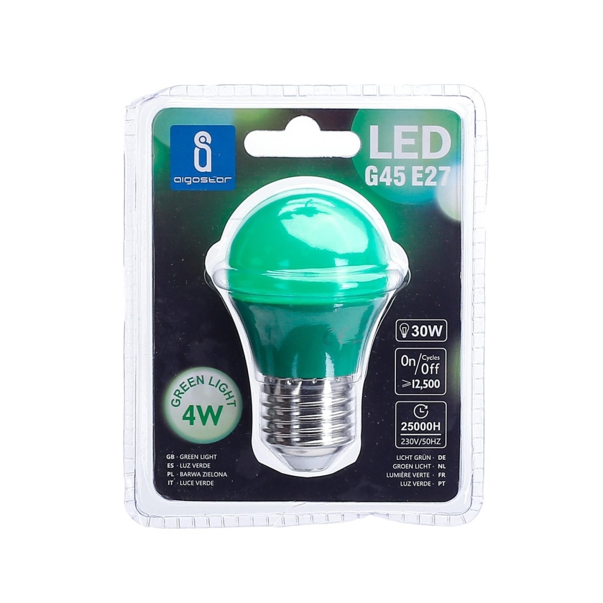 LED Polttimo G45 E27/4W/230V vihreä - Aigostar
