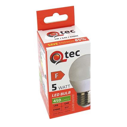 LED-polttimo G45 E27/5W/230V 2700K