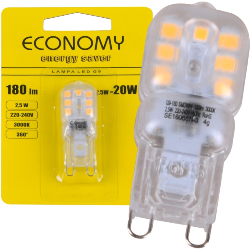 LED-polttimo G9/2,5W/230V 3000K