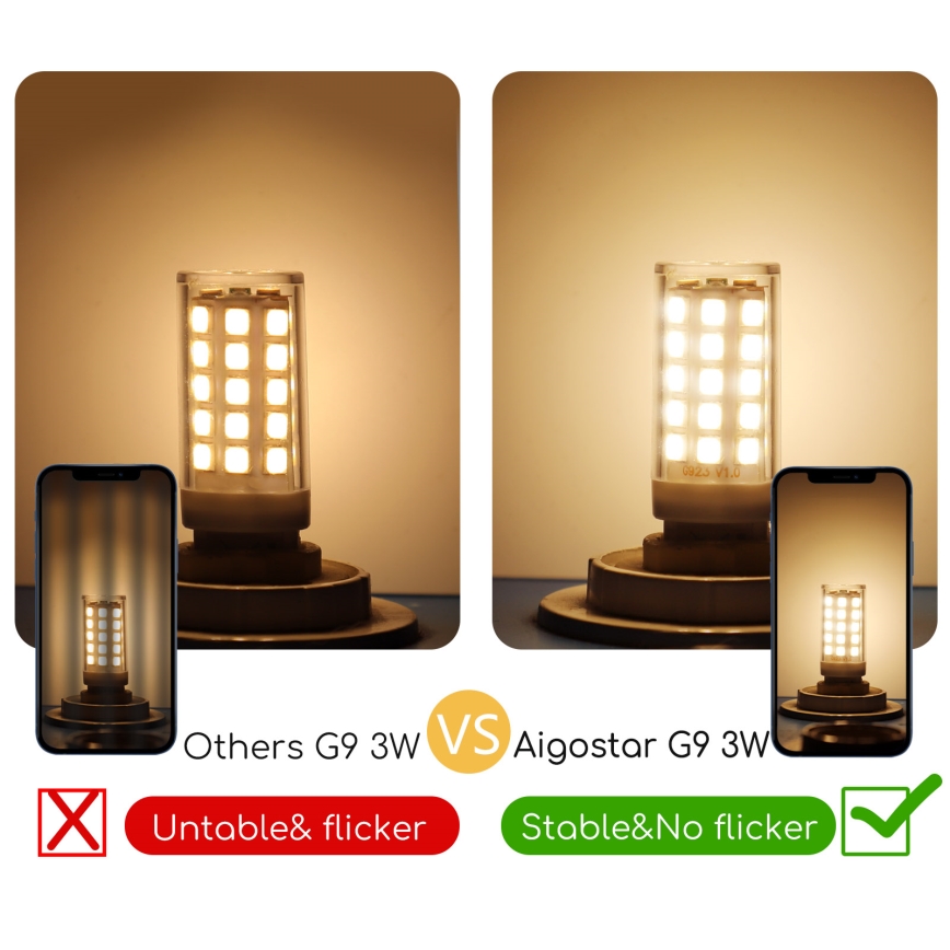 LED-polttimo G9/3W/230V 3000K - Aigostar