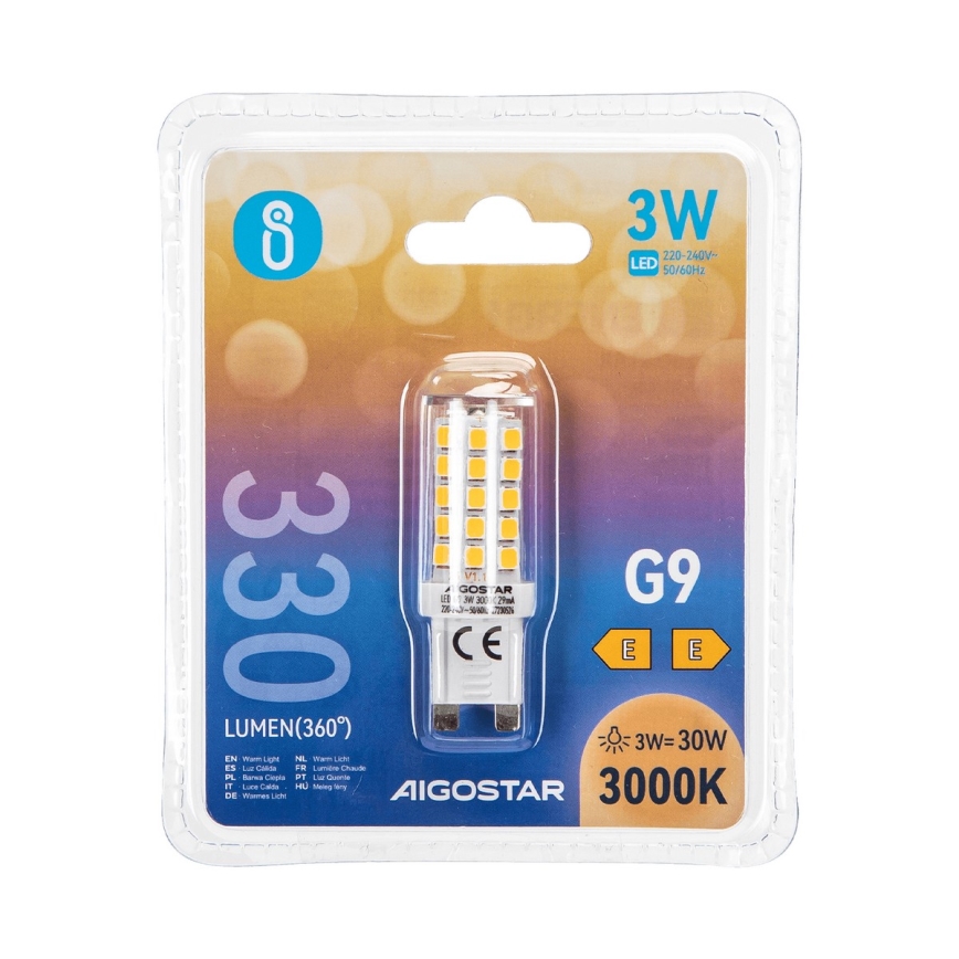 LED-polttimo G9/3W/230V 3000K - Aigostar