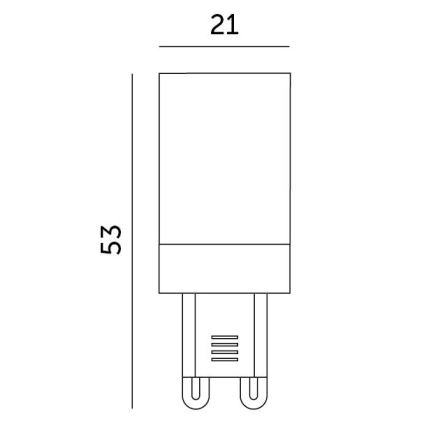 LED-polttimo G9/3W/230V 6000K 100°