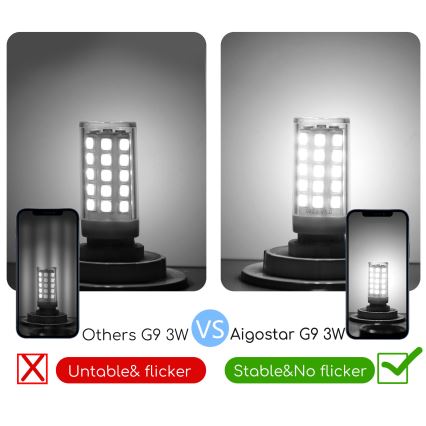 LED-polttimo G9/3W/230V 6500K - Aigostar