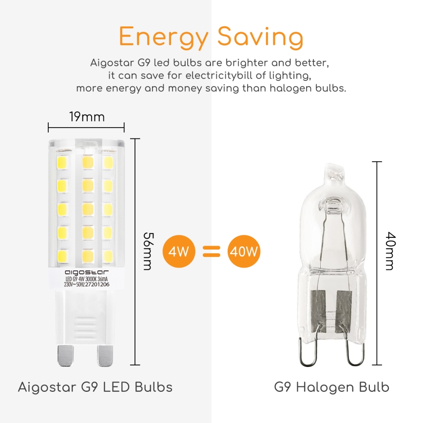 LED-polttimo G9/4W/230V 3000K - Aigostar